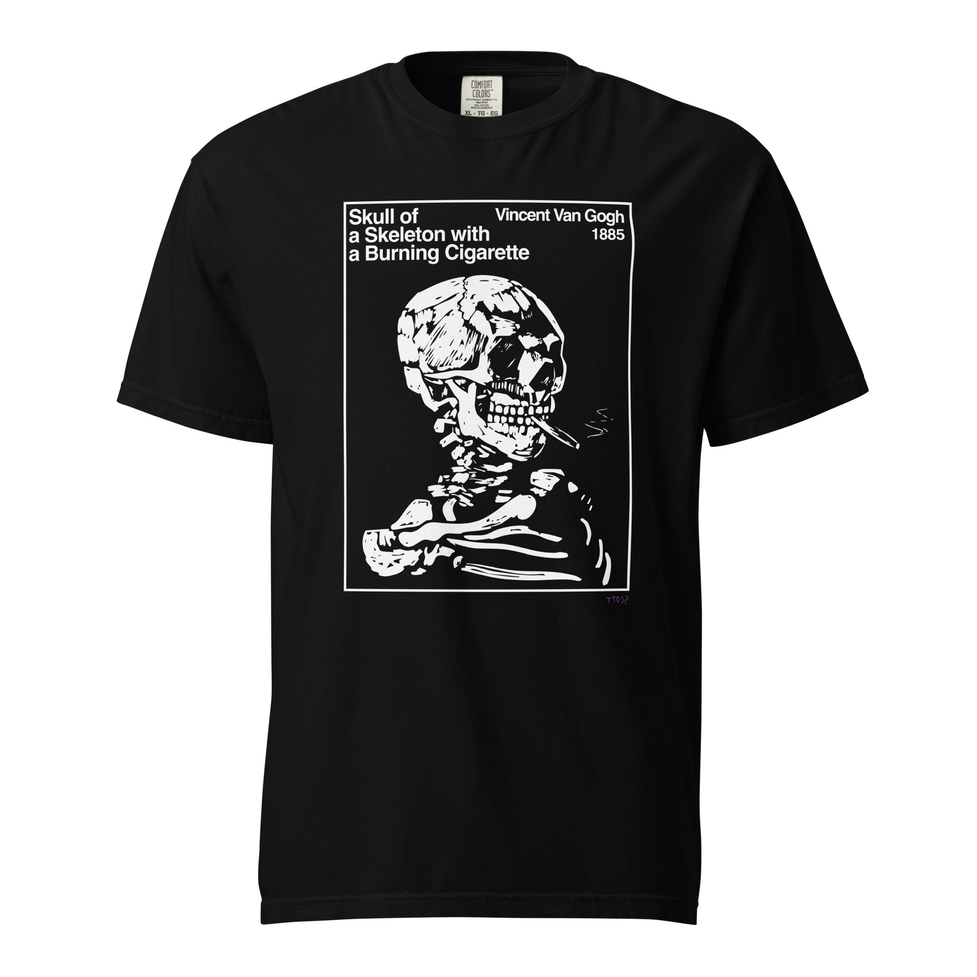 Art Shirt - Skull with Burning Cigarette