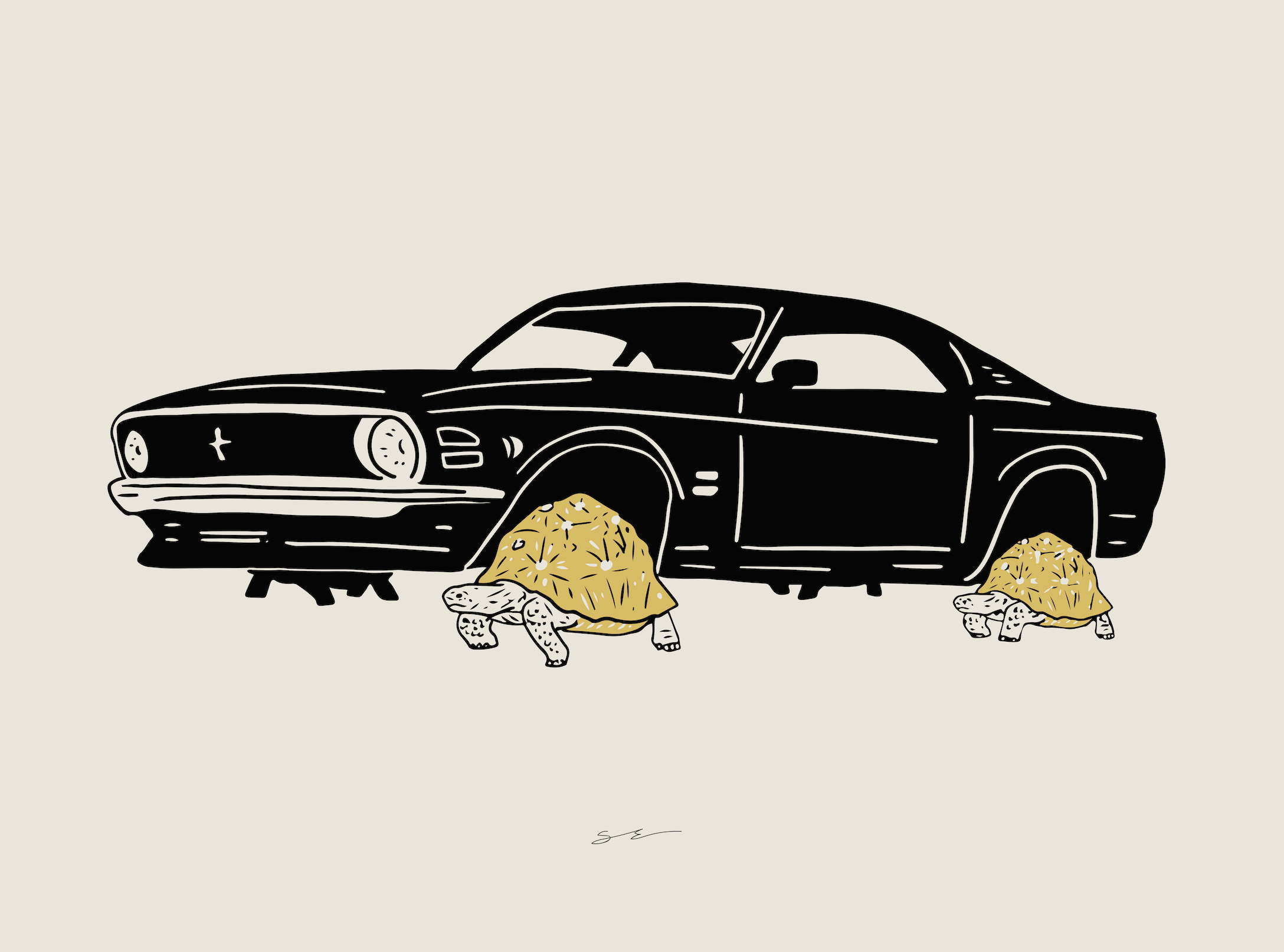 Grace for Your Pace - Tortoise Muscle Car