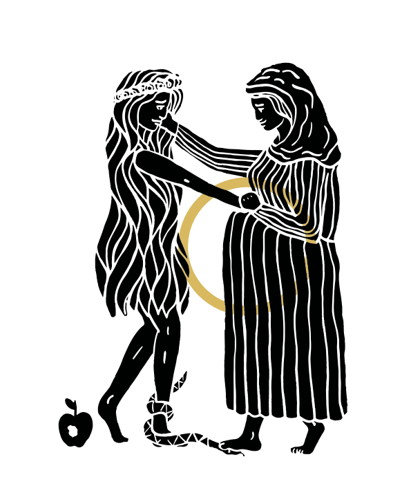 Advent Mary & Eve - Digital Image