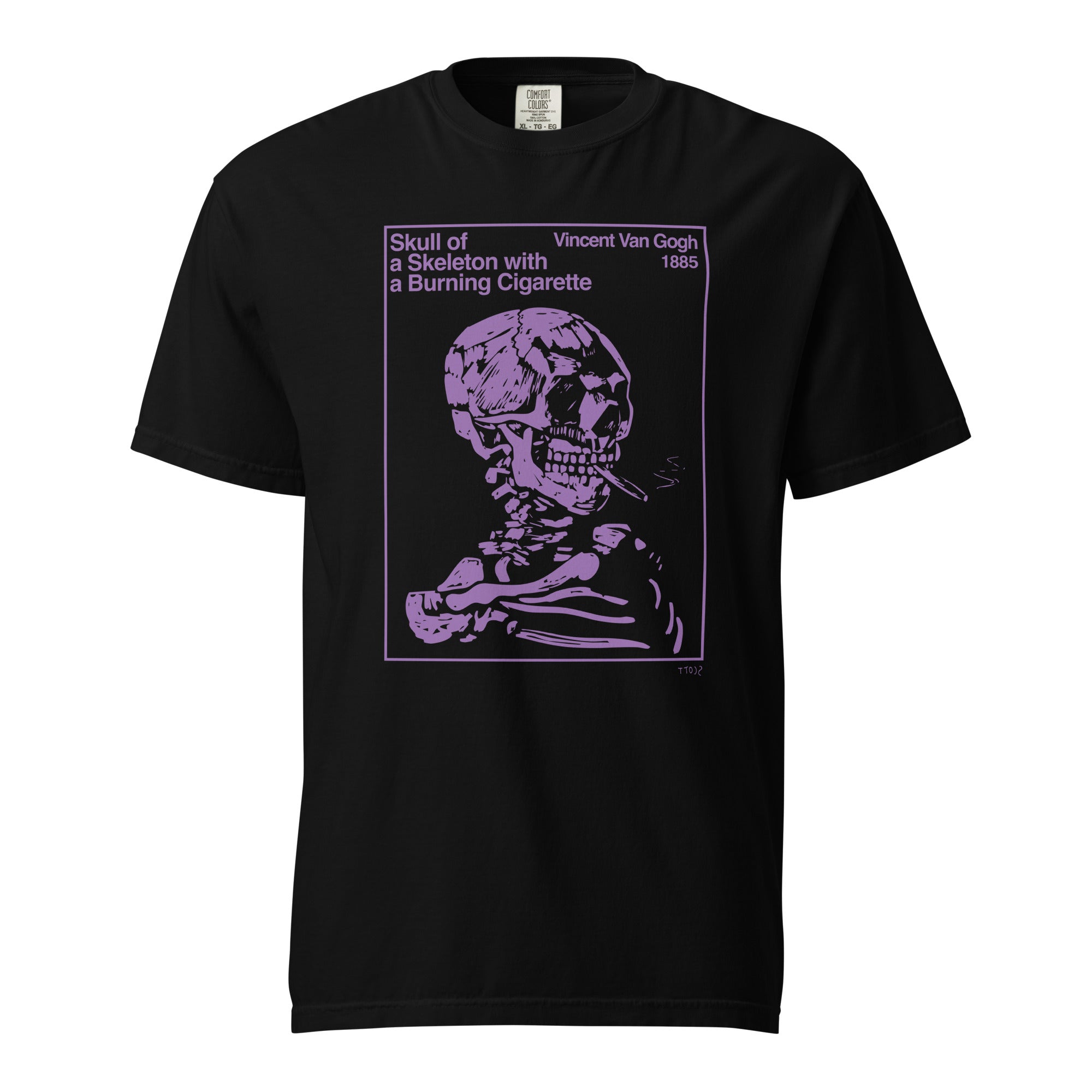 Art Shirt - Skull with Burning Cigarette