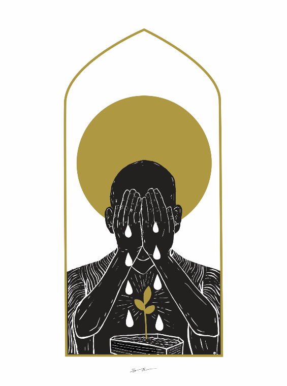 The Sorrowful Saint - Arch 12x16 print