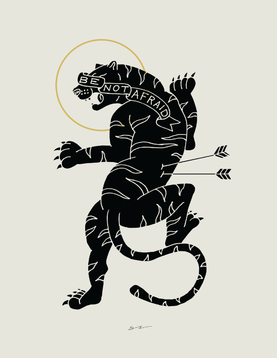 Be Not Afraid - Tiger - Canvas